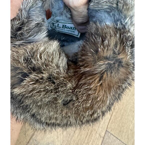 L.L. Bean Boots Sz 6.5 Women's Fur-Lined Green Suede Cozy Vintage Cabincore - Picture 4 of 9